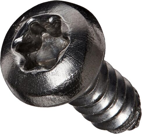 18-8 Stainless Steel Sheet Metal Screw, Plain Finish, Pan Head, Star Drive, Type AB, #8-18 Thread Size, 1/2" Length (Pack of 50) in Saudi Arabia
