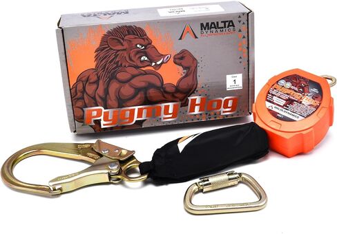 مالطا ديناميات بيغمي هوغ 11 بوصة شبكة ذاتية السحب، كابل يويو مع خطاف حديد التسليح، حبل أمان قابل للسحب للحماية من السقوط - متوافق مع OSHA/ANSI in Kuwait