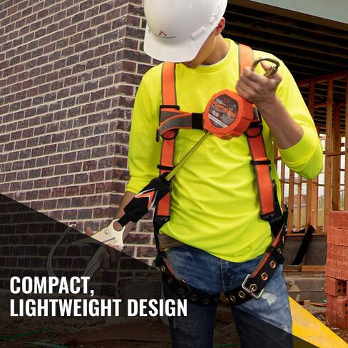 مالطا ديناميات بيغمي هوغ 11 بوصة شبكة ذاتية السحب، كابل يويو مع خطاف حديد التسليح، حبل أمان قابل للسحب للحماية من السقوط - متوافق مع OSHA/ANSI in Kuwait