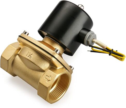 باومين صمام الملف اللولبي الكهربائي النحاسي 1-1/2 انش تيار مستمر 12 فولت يعمل بشكل مباشر مغلق بشكل طبيعي متوافق مع الهواء المائي in Kuwait