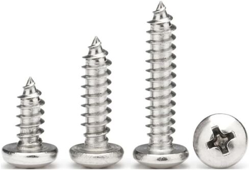 100 قطعة فيليبس عموم رئيس مسامير الخشب #10x3/4 "304 الفولاذ المقاوم للصدأ عموم رئيس الصفائح المعدنية مسامير مسامير التنصت على الذات in Kuwait