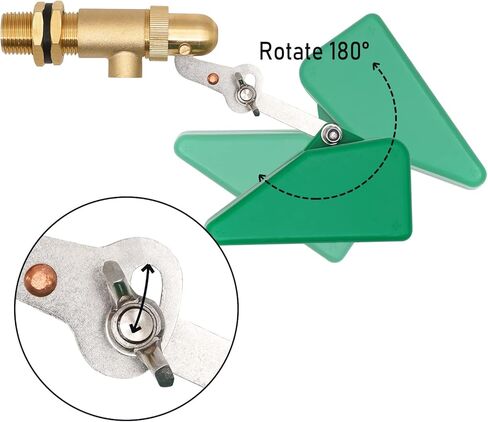 موديوبان صمام عائم نحاسي 1/2 انش مع صمام بلاستيكي مع ذراع ملء تلقائي قابل للتعديل للبرك، حوض مياه الماشية، خزان المرطب، احواض المياه، احواض السمك، تربية الاحياء المائية in Kuwait
