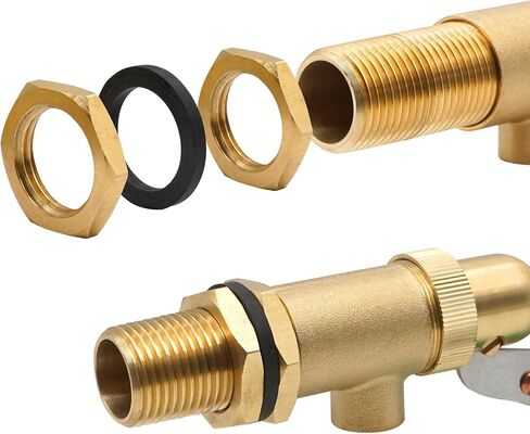 موديوبان صمام عائم نحاسي 1/2 انش مع صمام بلاستيكي مع ذراع ملء تلقائي قابل للتعديل للبرك، حوض مياه الماشية، خزان المرطب، احواض المياه، احواض السمك، تربية الاحياء المائية in Kuwait