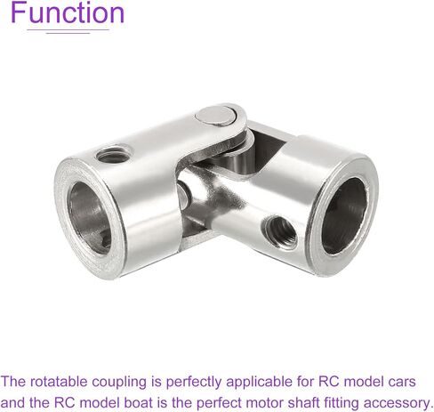 DMiotech 3 حزمة 8 مم إلى 8 مم ضياء داخلي قابل للتدوير عمود التوجيه العالمي U وصلة وصل L35 × D14 موصل مقرنة ث برغي للطابعة ثلاثية الأبعاد، آلة CNC in Kuwait