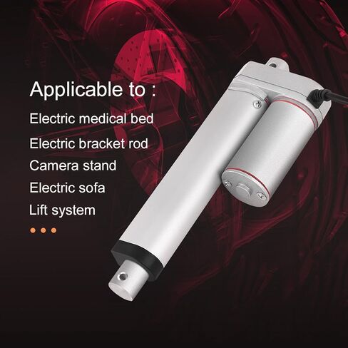 محرك خطي للسكتة الدماغية DC 24V 6 بوصة 150 مم، رفع Maxmium 750N 165lbs شديد التحمل، للسرير الطبي الكهربائي قضيب رفع المركبات والسفن وباب النافذة in Saudi Arabia