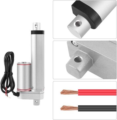 محرك خطي للسكتة الدماغية DC 24V 6 بوصة 150 مم، رفع Maxmium 750N 165lbs شديد التحمل، للسرير الطبي الكهربائي قضيب رفع المركبات والسفن وباب النافذة in Saudi Arabia