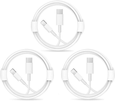 ByCallMax Original Fast USB C to Lightning Charger【3PACK MFi Certified】 Compatible iPhone 14/13/12/11/Pro/Pro Max/X/8/7/6s/6/plus/5s/5c/SE,iPad Pro/Air/Mini,iPod Touch(1M/3.3FT) Original Certified in Saudi Arabia