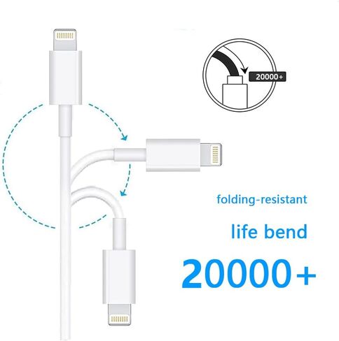 ByCallMax Original Fast USB C to Lightning Charger【3PACK MFi Certified】 Compatible iPhone 14/13/12/11/Pro/Pro Max/X/8/7/6s/6/plus/5s/5c/SE,iPad Pro/Air/Mini,iPod Touch(1M/3.3FT) Original Certified in Saudi Arabia