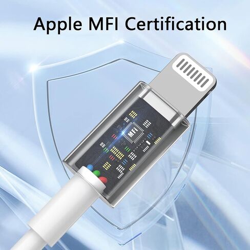 ByCallMax Original Fast USB C to Lightning Charger【3PACK MFi Certified】 Compatible iPhone 14/13/12/11/Pro/Pro Max/X/8/7/6s/6/plus/5s/5c/SE,iPad Pro/Air/Mini,iPod Touch(1M/3.3FT) Original Certified in Saudi Arabia