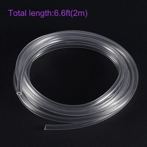 انبوب خرطوم مرن شفاف من بلاستيك PVC بقطر داخلي 2 ملم وقطر خارجي 4 ملم لانابيب المياه من ديميوتك، 6.6 قدم، عبوة واحدة in Saudi Arabia