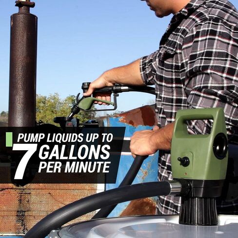 7 GPM Electric Drum Pump for 55 Gallon Drums up to 275 Gallon IBC Totes | Works with DEF, Diesel, Water (Not for drinking water), Kerosene etc in Kuwait