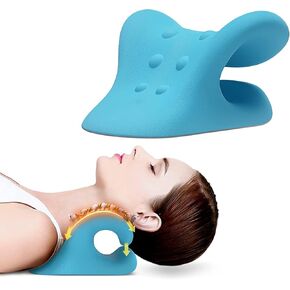 Neck Stretcher Magnetic Therapy Neck and Shoulder Relaxer Pain Relief Cloud Pillow，Cervical Traction Neck Hump Corrector Tmj Support, Chiropractic Rest Decompression for Home Use in Kuwait