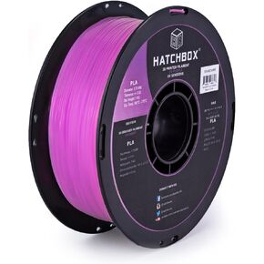 HATCHBOX 3D PLA-1KG1.75-UVBLU UV Color Changing PLA 3D Printer Filament, Dimensional Accuracy +/- 0.03 mm, 1 kg Spool, 1.75 mm, UV Blue