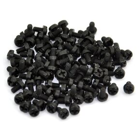 إلكترونيكس-صالون 100 قطعة M3 × 5 مم نايلون آلة برغي أسود مزيج فيليبس مشقوق رأس مقعر متري in Kuwait