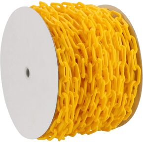 مانشاب 164 قدم سلسلة من البلاستيك الأصفر، سلسلة التحكم في الحشود البلاستيكية، سلسلة حاجز بلاستيكي للسلامة للحذر، DIY، الأمن العام in Kuwait