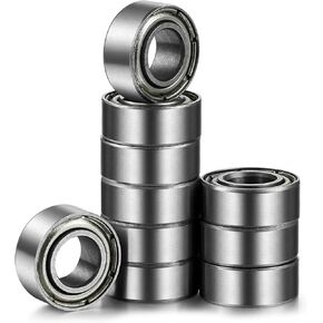 محامل للكرة R166 ZZ 3/16" x 3/8" x 1/8" حامل كروي مصغر معدني محمي ومشحم مسبقًا بمحمل كروي دقيق التشحيم (10 عبوات) in Kuwait