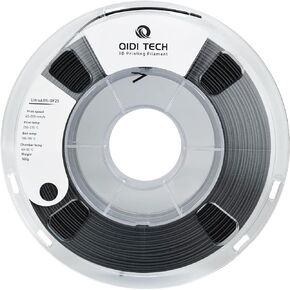 R QIDI TECHNOLOGY Carbon Fiber PET Filament 1.75 1KG Spool, PET CF 3D Printer Filament 1.75mm for Most FDM 3D Printers, High Strength, Low Creep, Low Moisture Sensitivity, Black