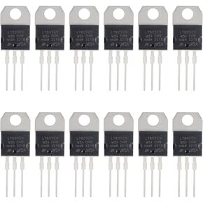12 قطعة L7805CV IC منظم الجهد الإيجابي الناتج 5 فولت 1.5A L7805 منظم ثلاثي المحطات 3Pin لدائرة الحد من إمداد الطاقة التنظيمي in Kuwait