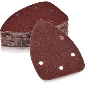 KingBra 40 Grit Mouse Detail Sander Sandpaper 5 Holes Sander Pads Hook and Loop Sanding Sheets, Pack of 30