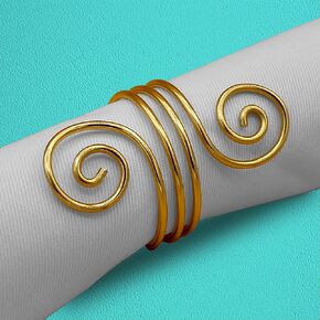 Pomp Loop 'de Loop Napkin Rings 12 Pack (Black) | Perfect for Dinner Parties, Weddings, & Events | Fits All Napkin Sizes