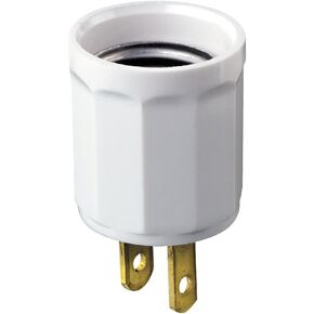 Leviton 61-W Lampholder Adapter Plug Wht, No Size, White in Kuwait