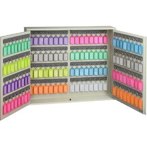 Acrimet Key Cabinet Organizer 128 Positions with Lock (Wall Mount) (128 Multicolored Tags Included) (Beige Cabinet) in Saudi Arabia