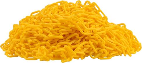 مانشاب 164 قدم سلسلة من البلاستيك الأصفر، سلسلة التحكم في الحشود البلاستيكية، سلسلة حاجز بلاستيكي للسلامة للحذر، DIY، الأمن العام in Kuwait