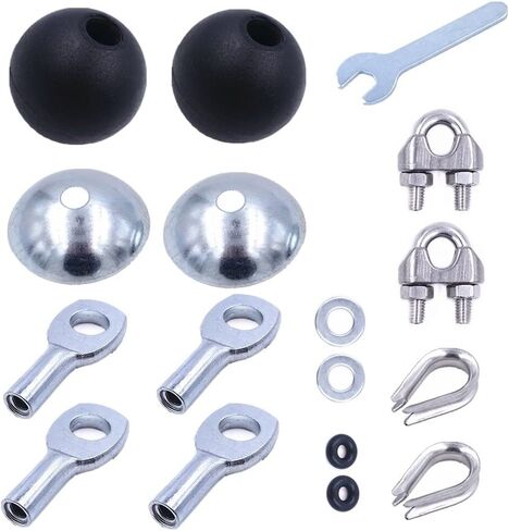 J Bryant Gym Machine Accessories for 5mm/6mm Cable Ball Stopper Interface Port Components Fitness Equipment Wire Rope Port Joint Replacement Parts for Home Gym Machine Use in Kuwait
