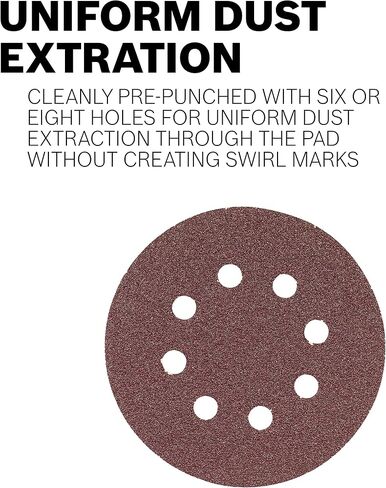 BOSCH SR5R180 5-Piece 180 Grit 5 In. 8 Hole Hook-And-Loop Sanding Discs in Saudi Arabia