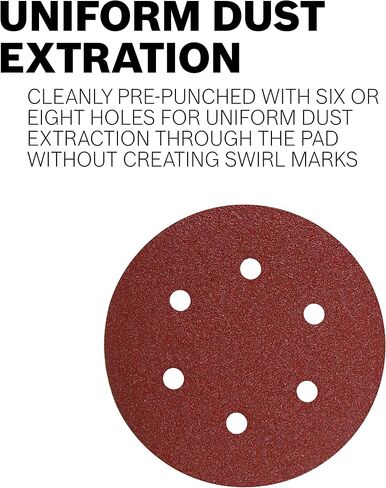 BOSCH SR5R180 5-Piece 180 Grit 5 In. 8 Hole Hook-And-Loop Sanding Discs in Saudi Arabia