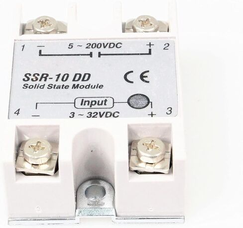 NOYITO SSR-10DD 10A مرحلة واحدة بدون تلامس كتم تتابع الحالة الصلبة تيار مستمر تحكم تيار مستمر جهد التحكم في الإدخال DC3-32V جهد ​​التحكم في الحمل تيار مستمر 5-200 فولت in Kuwait