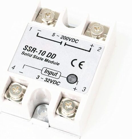 NOYITO SSR-10DD 10A مرحلة واحدة بدون تلامس كتم تتابع الحالة الصلبة تيار مستمر تحكم تيار مستمر جهد التحكم في الإدخال DC3-32V جهد ​​التحكم في الحمل تيار مستمر 5-200 فولت in Kuwait