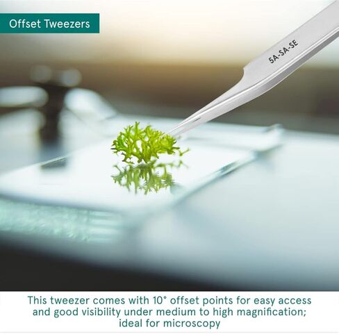 Excelta - 5A-SA-SE - ملاقط - نقطة فائقة الدقة - إزاحة - نجمة واحدة - مضاد للماج. SS، الارتفاع 0.06 بوصة، العرض 0.3930 بوصة، الطول 4.5 بوصة in Kuwait