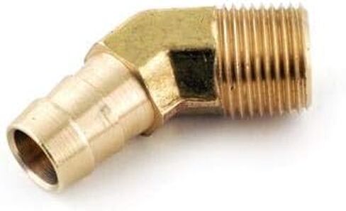 2X - 3/8 خرطوم بارب X1/4 ذكر NPT كوع نحاسي 45 درجة خيط تركيب الأنابيب in Saudi Arabia