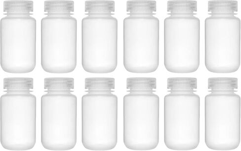 زجاجات كاشف 12 قطعة، 60 مل - فتحة واسعة مع غطاء لولبي - بولي بروبيلين - شفافة - Eisco Labs in Kuwait