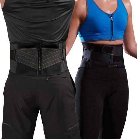 Copper Fit Unisex Adult Rapid Relief Back Support Brace with Hot/Cold Therapy, Black, Adjustable in Saudi Arabia