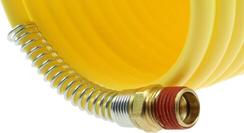 Coilhose Pneumatics N38-25B خرطوم هواء نايلون ملفوف، معرف 3/8 بوصة، طول 25 قدم مع (2) تركيبات دوارة 3/8 بوصة in Saudi Arabia
