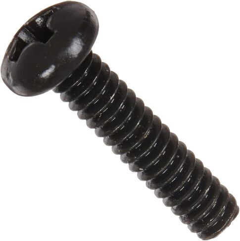 Small Parts Steel Pan Head Machine Screw, Black Oxide Finish, Meets ASME B18.6.3, #2 Phillips Drive, #10-32 Thread Size, 3/4" Length, Fully Threaded, Import (Pack of 100) in Saudi Arabia