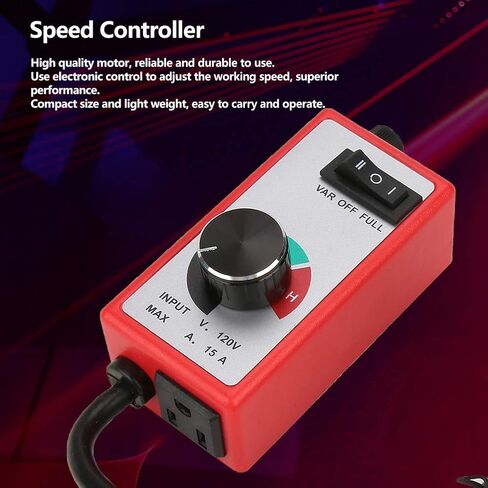 Yosoo Health Gear Speed Governor, 120V Router Speed Controller, Fan Variable Speed Controller Governor Electric Motor Rheostat Red in Saudi Arabia