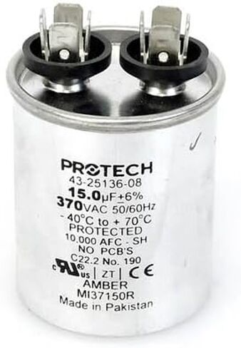 43-21298-43 -Rheem OEM مكثف تشغيل بديل دائري 15 فائق التوهج / MFD 370 فولت in Kuwait