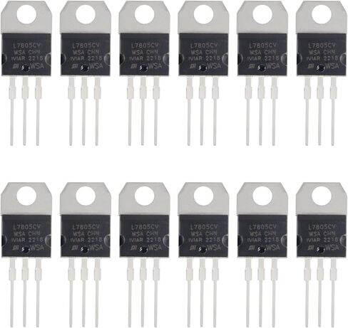 12 قطعة L7805CV IC منظم الجهد الإيجابي الناتج 5 فولت 1.5A L7805 منظم ثلاثي المحطات 3Pin لدائرة الحد من إمداد الطاقة التنظيمي in Saudi Arabia