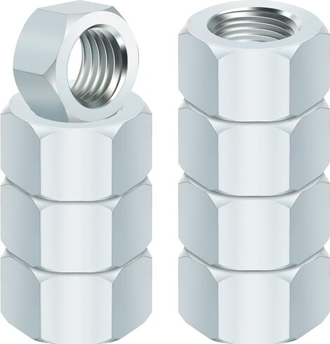 Pelopy 8 Pcs 3/4-6 Stainless Hex Nut Pitch Nut Hardware Fastener Kit Machine Screw Hex Nut for Automotive Construction Machinery Repairs Corrosion Resistance Home Office Easy to Install in Saudi Arabia