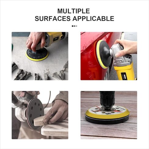 أقراص صنفرة 5 بوصات 8 فتحات 40 قطعة، خطاف وحلقة من كربيد السيليكون الجاف الرطب، ورق صنفرة مداري 320/400/600/800/1000/1500/2000/3000 مع قطعتين من وسادات الواجهة لإزالة السيارات والخشب والمعادن in Kuwait