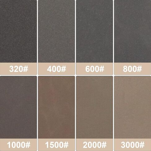 أقراص صنفرة 5 بوصات 8 فتحات 40 قطعة، خطاف وحلقة من كربيد السيليكون الجاف الرطب، ورق صنفرة مداري 320/400/600/800/1000/1500/2000/3000 مع قطعتين من وسادات الواجهة لإزالة السيارات والخشب والمعادن in Kuwait