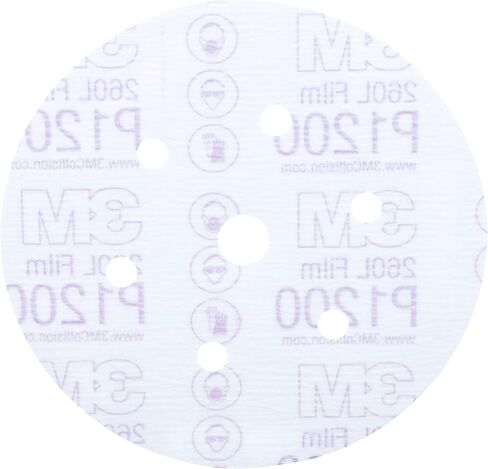 3M Hookit Finishing Film Abrasive Disc, 260L, 00910, 3 in, P800 | 50 Discs, For Auto Body Applications, Blending, Scuffing, Paint Prep in Saudi Arabia