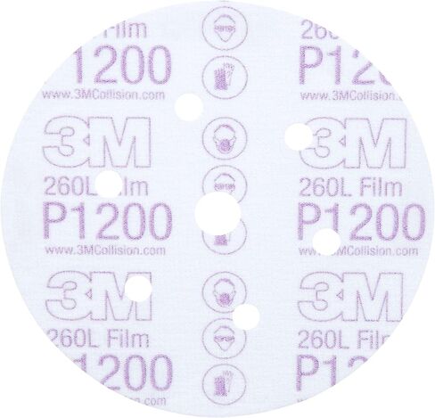 3M Hookit Finishing Film Abrasive Disc, 260L, 00910, 3 in, P800 | 50 Discs, For Auto Body Applications, Blending, Scuffing, Paint Prep in Saudi Arabia