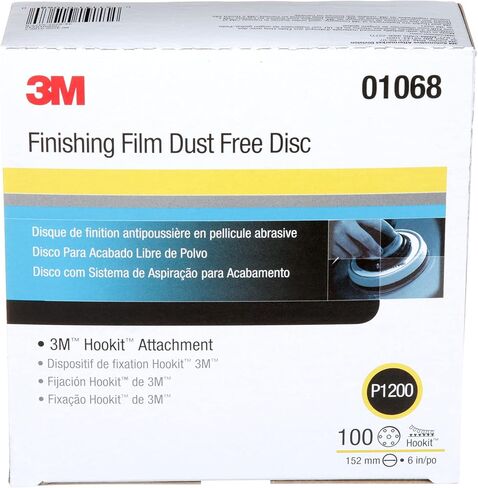 3M Hookit Finishing Film Abrasive Disc, 260L, 00910, 3 in, P800 | 50 Discs, For Auto Body Applications, Blending, Scuffing, Paint Prep in Saudi Arabia