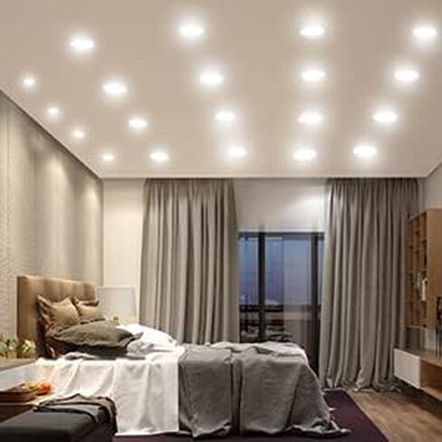 obstime 6 عبوات 14 وات 4 بوصة مصابيح LED رفيعة للغاية نحيفة مع صندوق توصيل، 2700 ك/3000 ك/4000 ك/5000 ك/6000 ك قابلة للتحديد، سطوع عالي Eqv 150 وات، إضاءة LED قابلة للتعتيم بدون ضوء - تصنيف IC & ETL in Kuwait