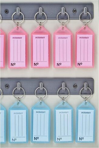 Acrimet Key Cabinet Organizer 128 Positions with Lock (Wall Mount) (128 Multicolored Tags Included) (Beige Cabinet) in Saudi Arabia