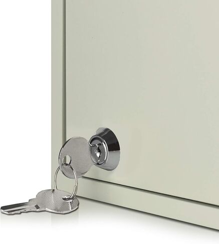 Acrimet Key Cabinet Organizer 128 Positions with Lock (Wall Mount) (128 Multicolored Tags Included) (Beige Cabinet) in Saudi Arabia